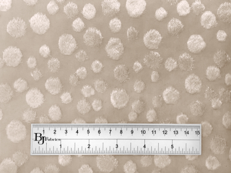Silk Lurex Burn-Out Velvet Dots in Ivory 3