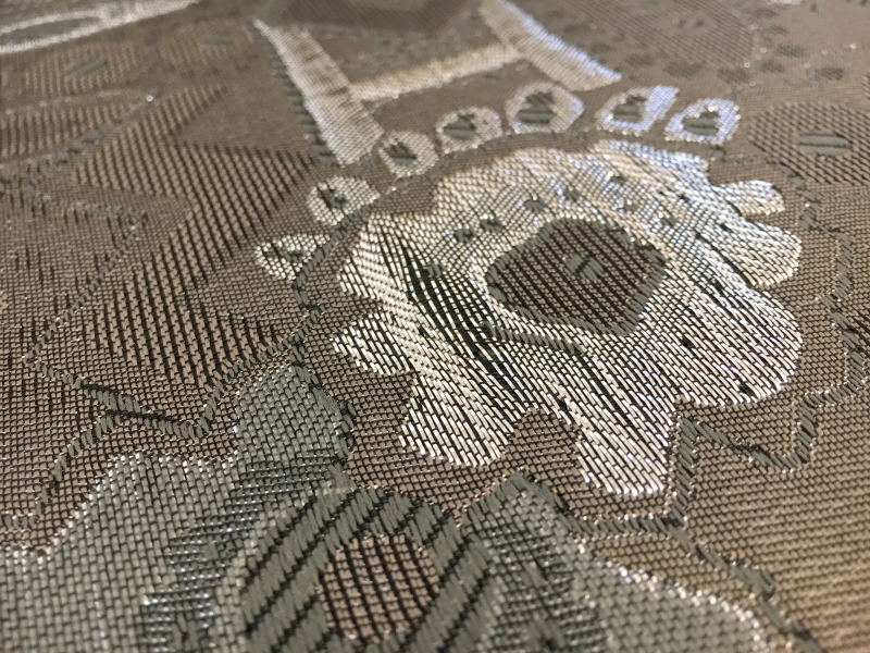Metallic Brocade with Geometrics and Flowers2