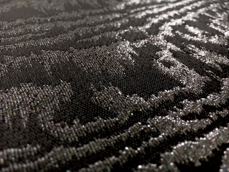 Metallic Moiré Brocade in Black2