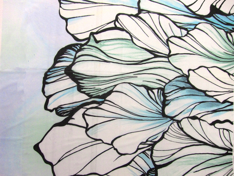 Printed Silk Organza0