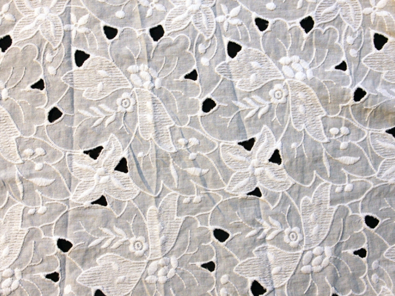 Cotton Eyelet in White1
