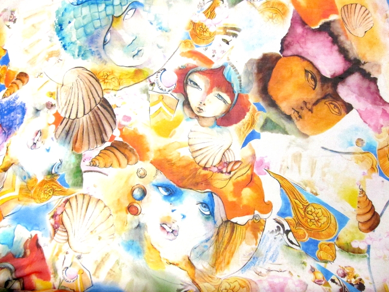 Printed Silk Chiffon0