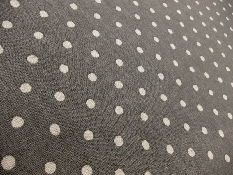 Japanese Cotton Linen Polka Dot Print2