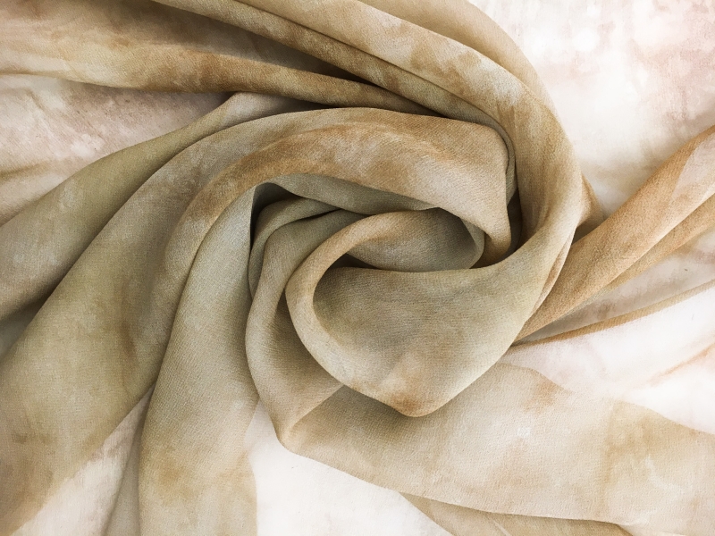 Tie Dyed Silk Chiffon0