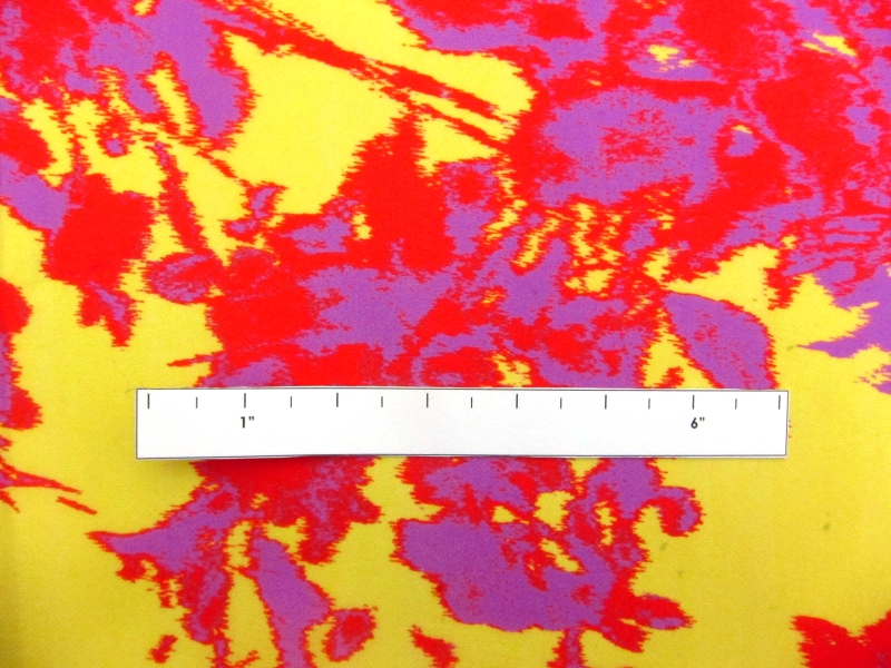 Neon Printed Silk Gazar with Abstract Print1