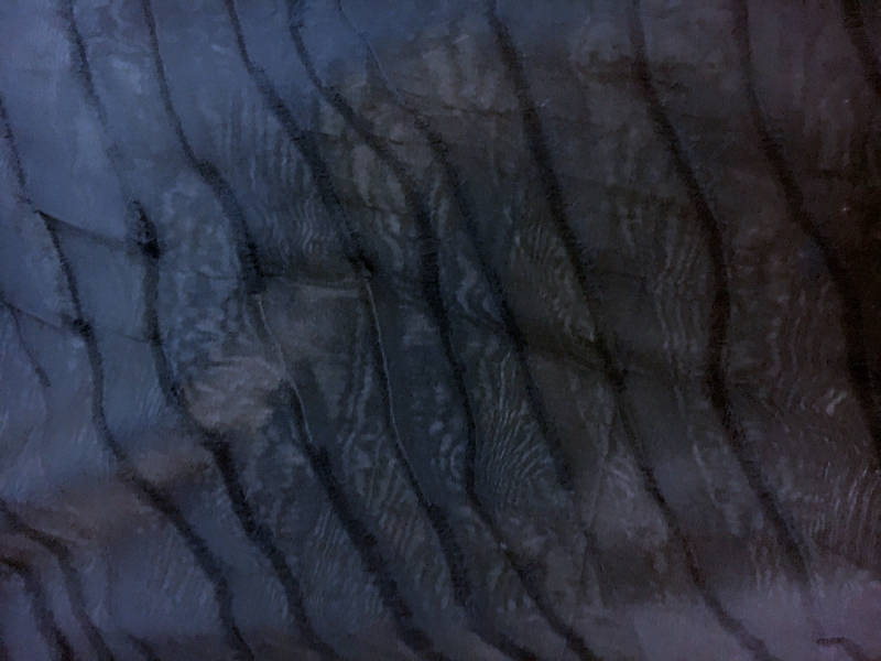 Novelty Ruffled Silk Organza in Midnight Navy0