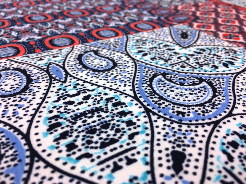 Poly Spandex Jersey With Ornamental Patchwork Print2