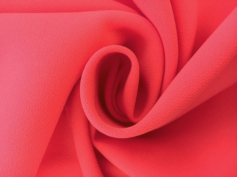 Polyester Stretch Crepe in Coral0