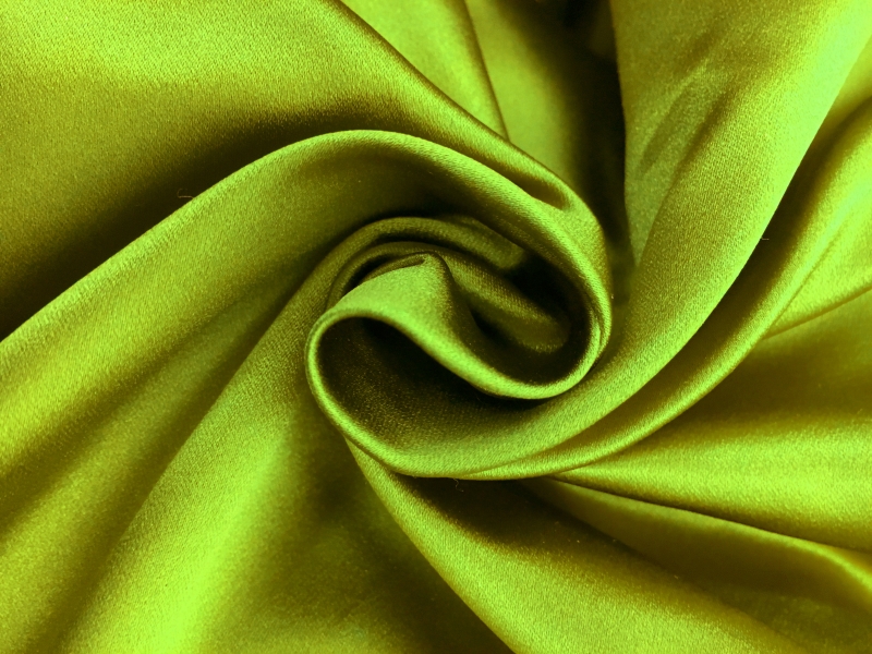 Silk Duchesse Satin in Apple Green0