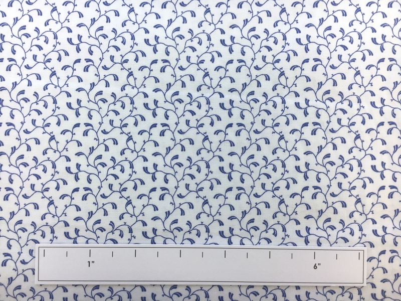 Cotton Broadcloth Decorative Vines Print3