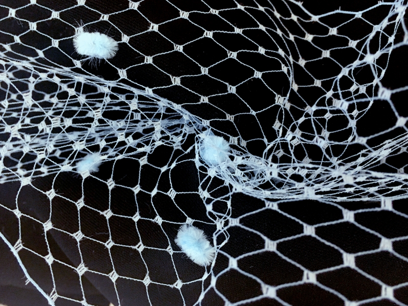 Birdcage Net with Poufs in Baby Blue0