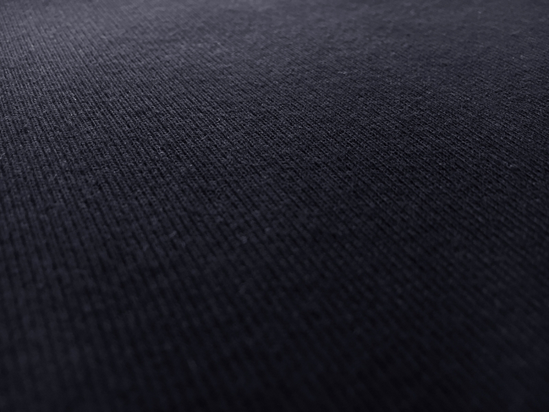 Japanese Cotton Tubular Rib Knit in Midnight Navy0
