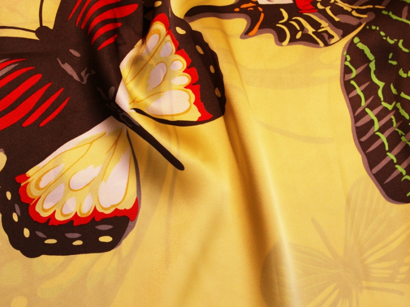 Printed Silk Charmeuse0