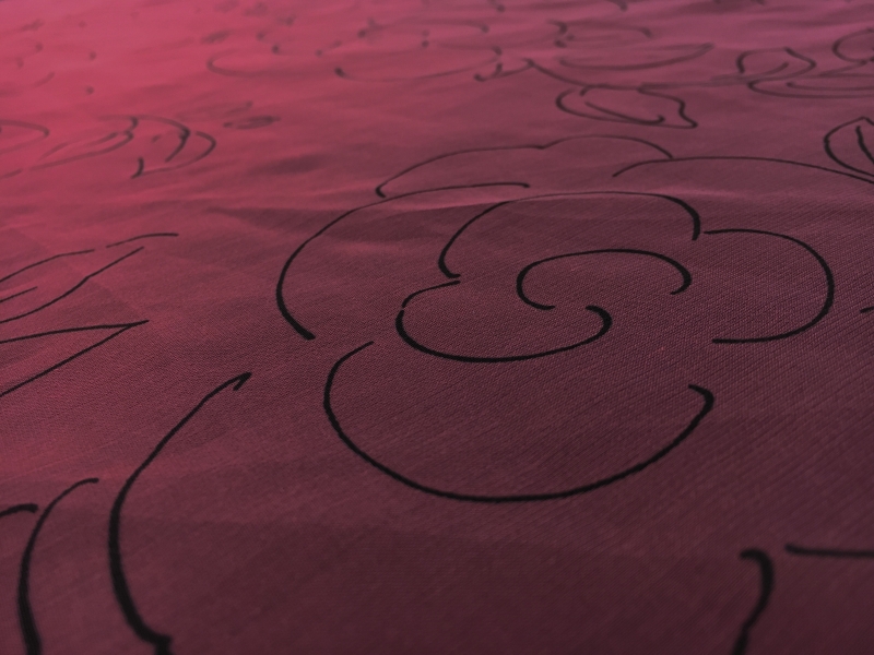 Printed Chiffon with Sketched Flowers2