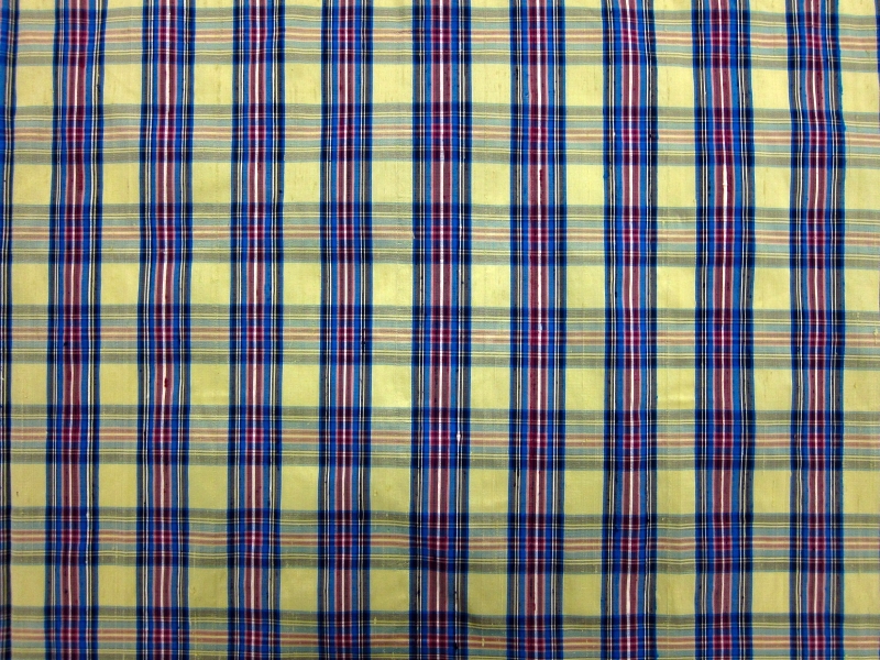 Silk Shantung Plaid0