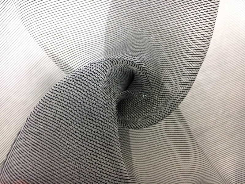 Italian Nylon Blend Mesh in Black Transparent1