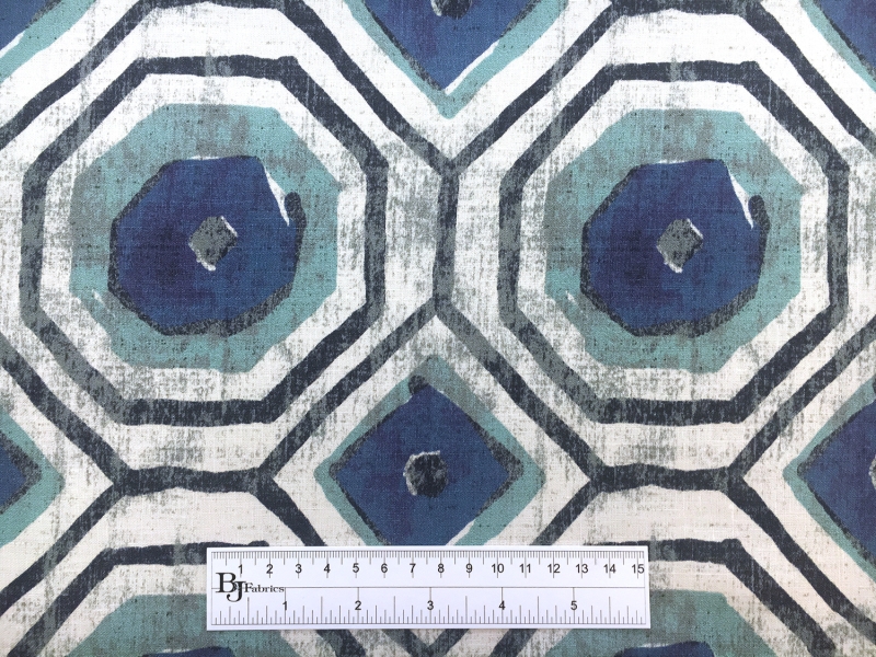 Linen Handkerchief Geometric Print 3