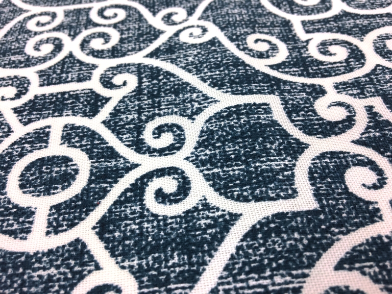 Outdoor Spun Polyester Canvas with Ornamental Print 2