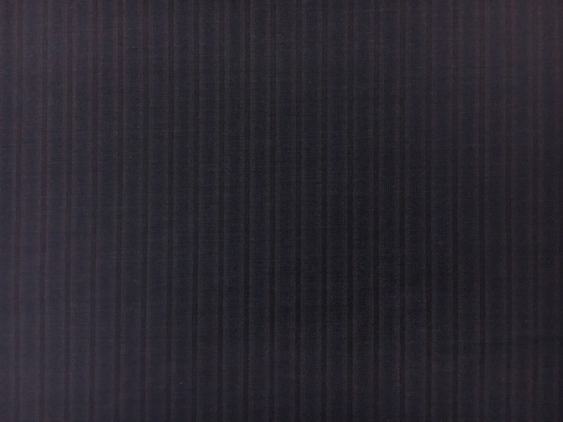 Italian Wool 140s Striped Suiting in Navy1