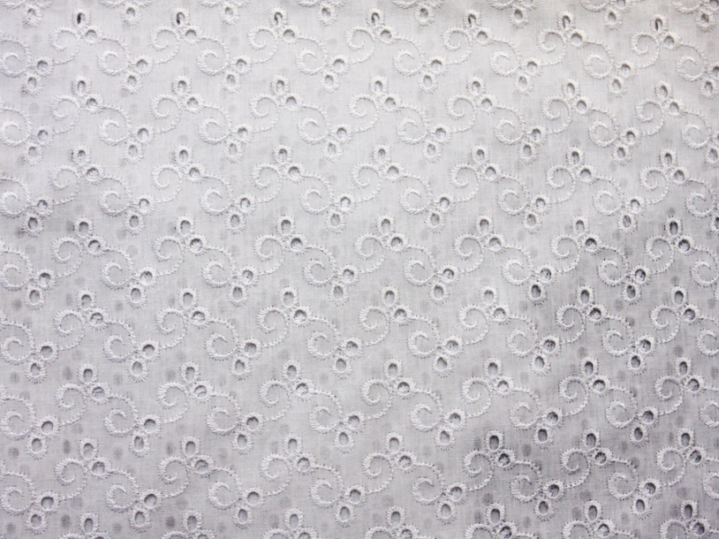 Cotton Eyelet in White1