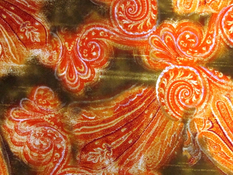 Printed Silk Charmeuse0