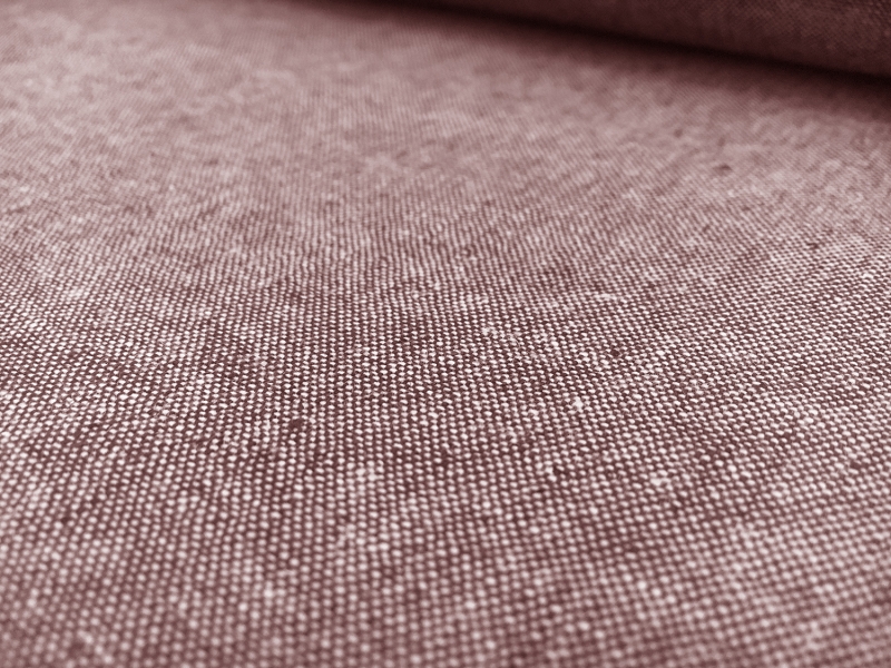 Yarn Dyed Linen Cotton Blend in Rust0