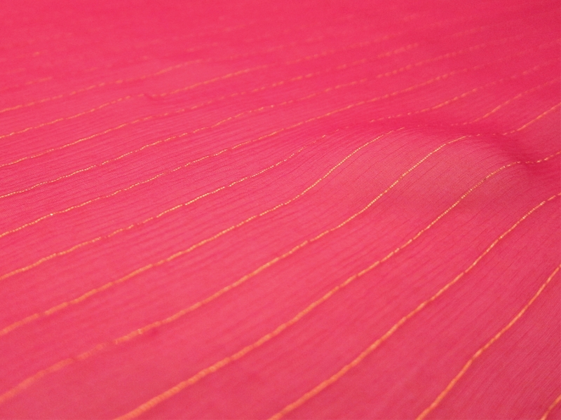 Silk Metallic Chiffon Stripe 0
