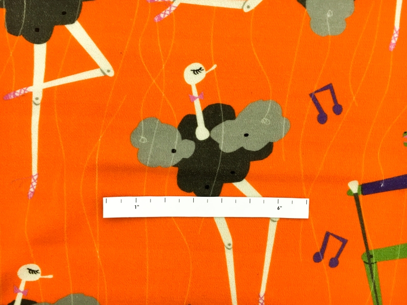 Virgin Wool Double Crepe Print with Dancing Alligators and Ostriches1