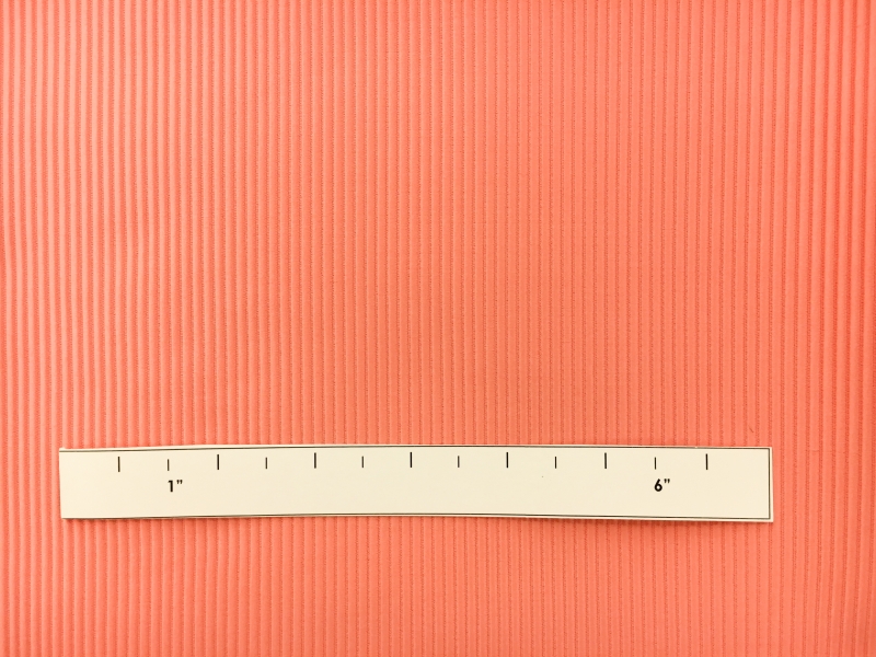 Italian Cotton and Acetate Ottoman in Salmone1