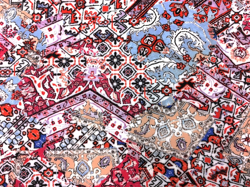 Viscose Batiste With Ornamental Patchwork Print 0