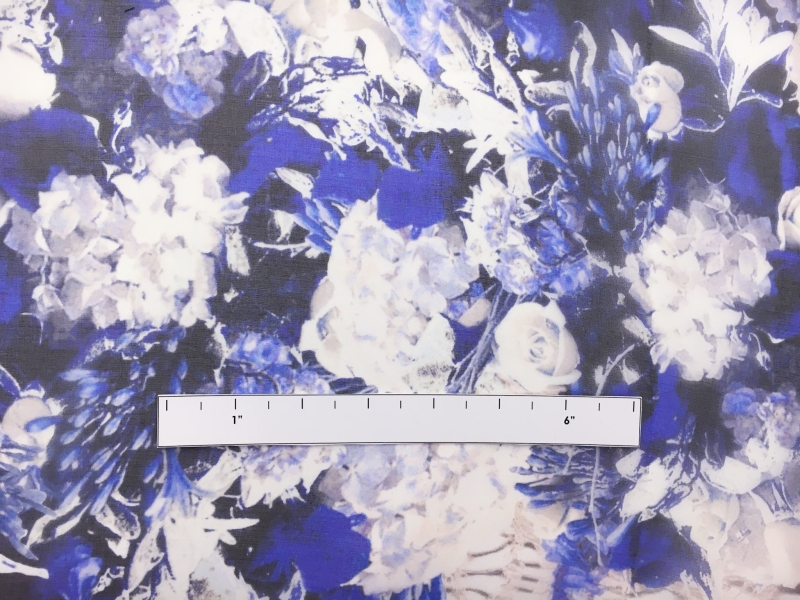 Printed Silk Organza with Floral Bouquets1