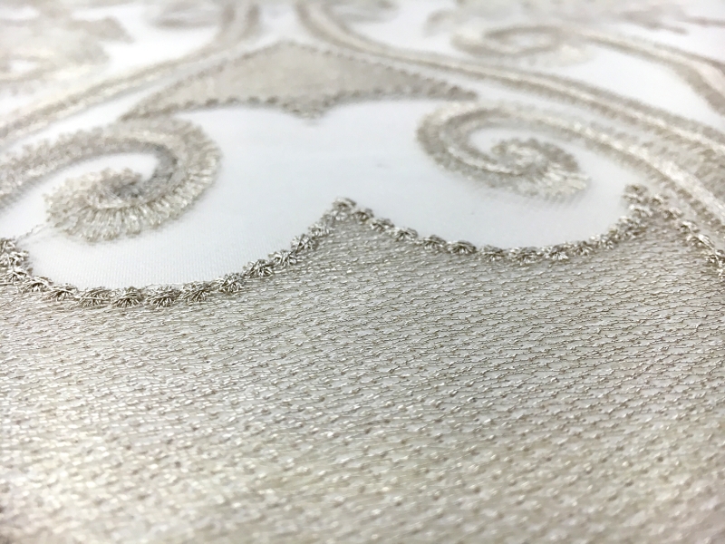 Silver Metallic Embroidered Tulle3