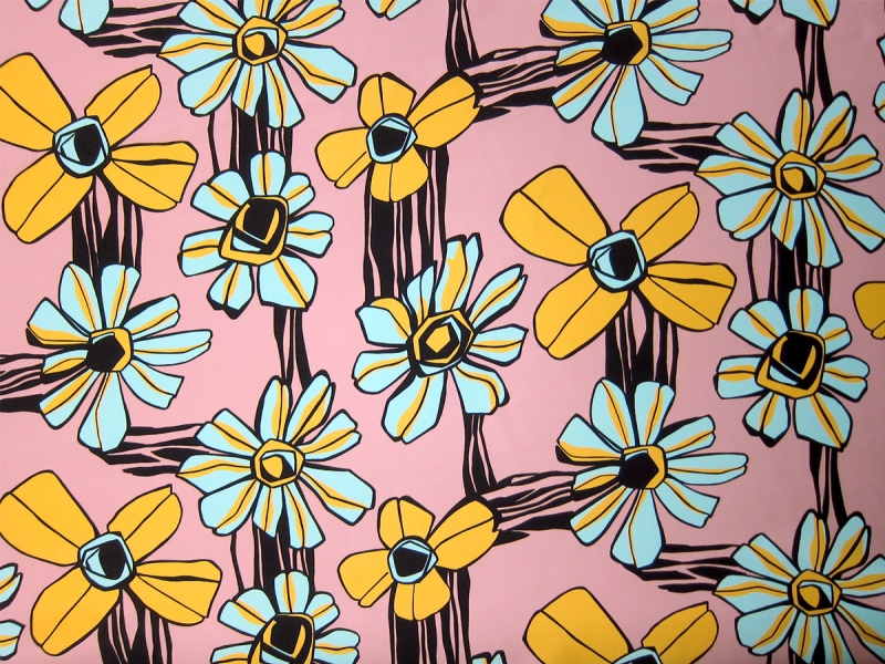 Printed Silk Mikado0