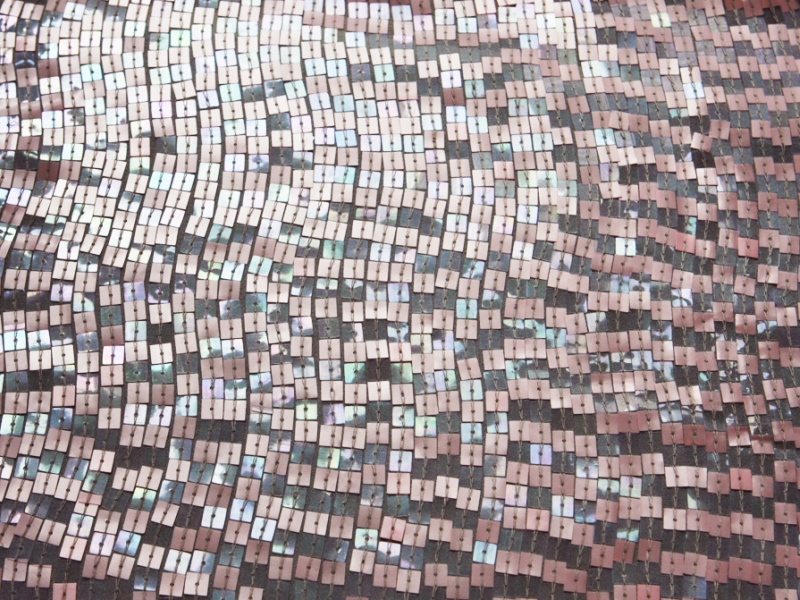 Sequins on Silk Chiffon0