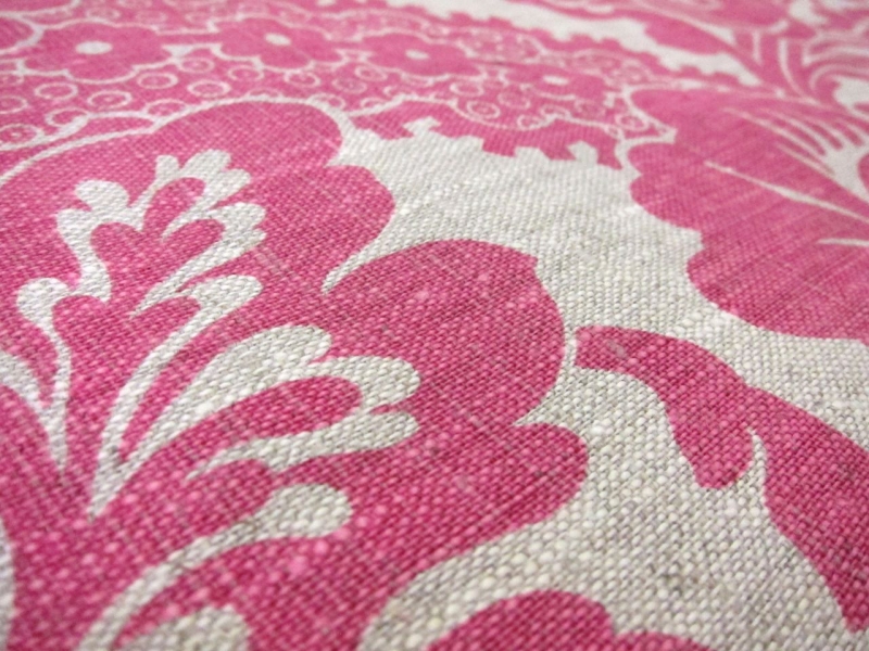 Linen Upholstery Floral Deco Print2