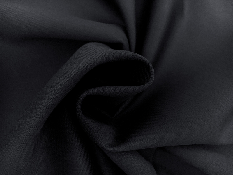 Poly Wool Stretch Gabardine in Midnight Navy1