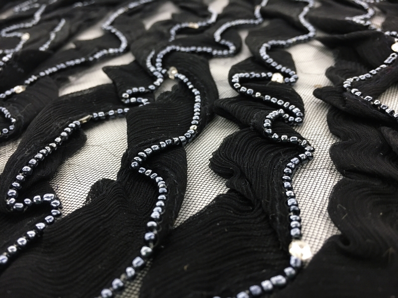 REDUCED Beaded Ruffles on Tulle0