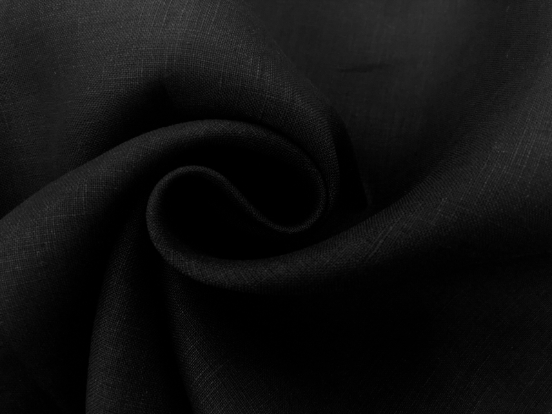 Sanforized Light Weight Linen in Black1