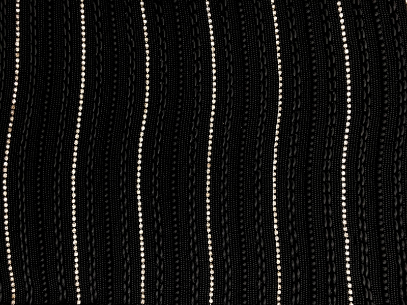 Pearls and Crystals Embroidered on Tulle2