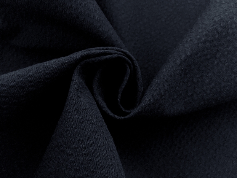 Cotton Seersucker in Navy3
