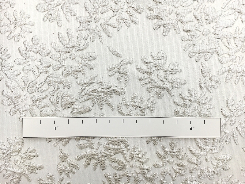 Metallic Floral Brocade in Silver1