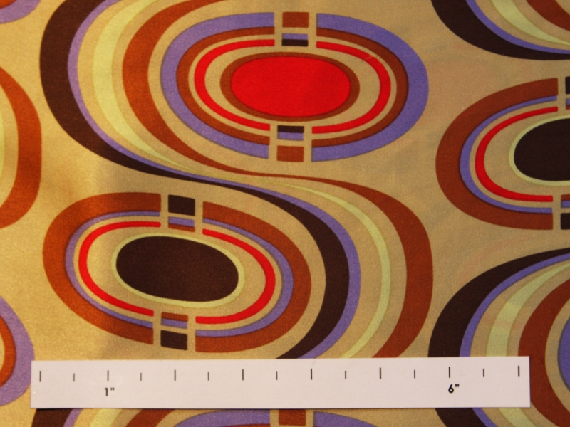 REDUCED Printed Silk Charmeuse0