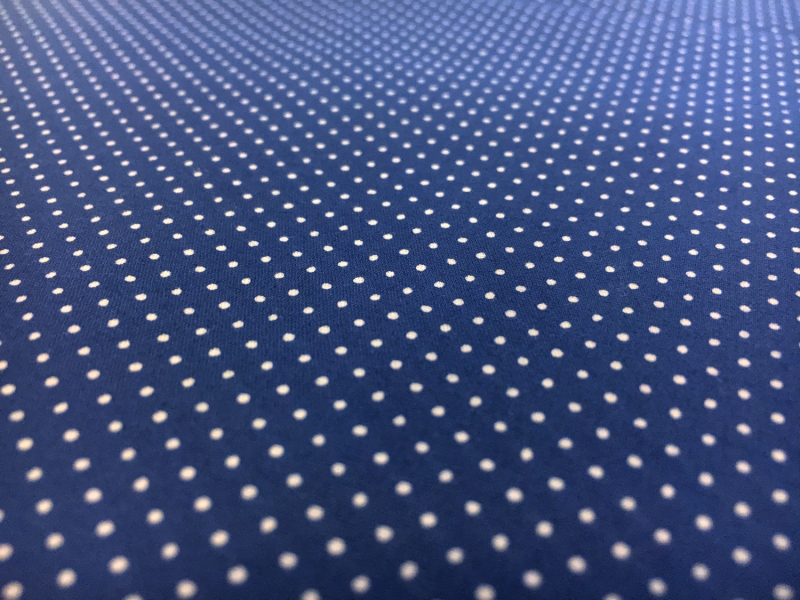 Cotton Broadcloth Petite Dot Print in Denim 2