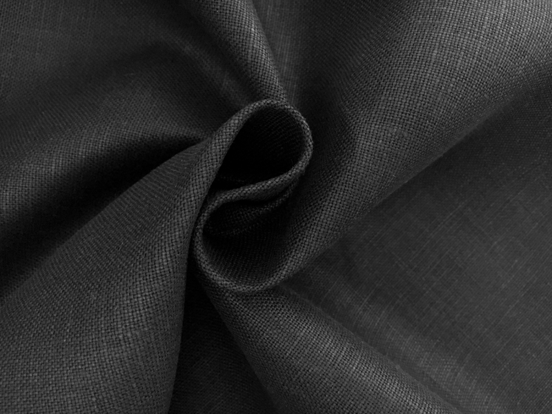 Medium Weight Linen in Black1
