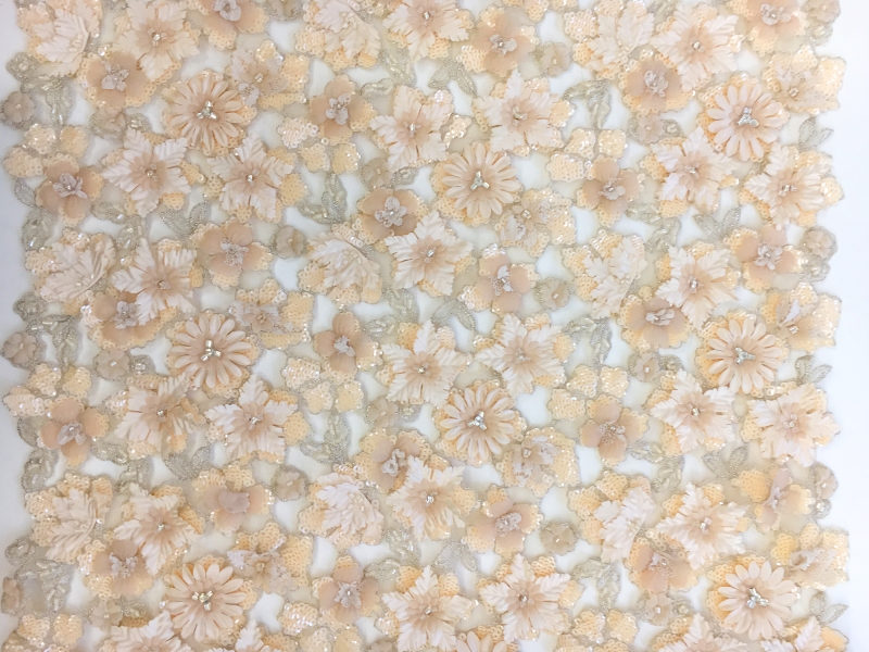 Sequined and Appliquéd Cut Out Organza0