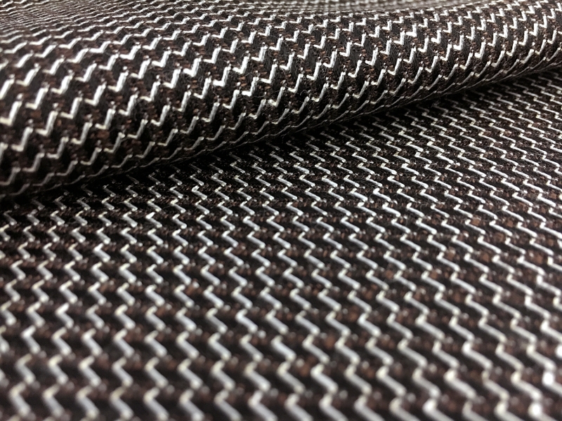 Italian Bamboo Wool Lycra Suiting in Brown2