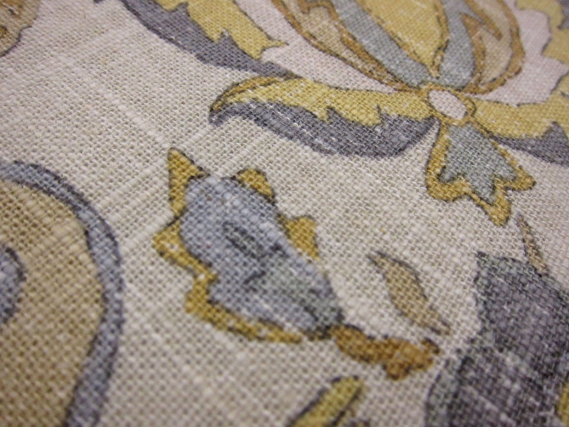 Linen Blend Upholstery Turkish Paisley Print 2