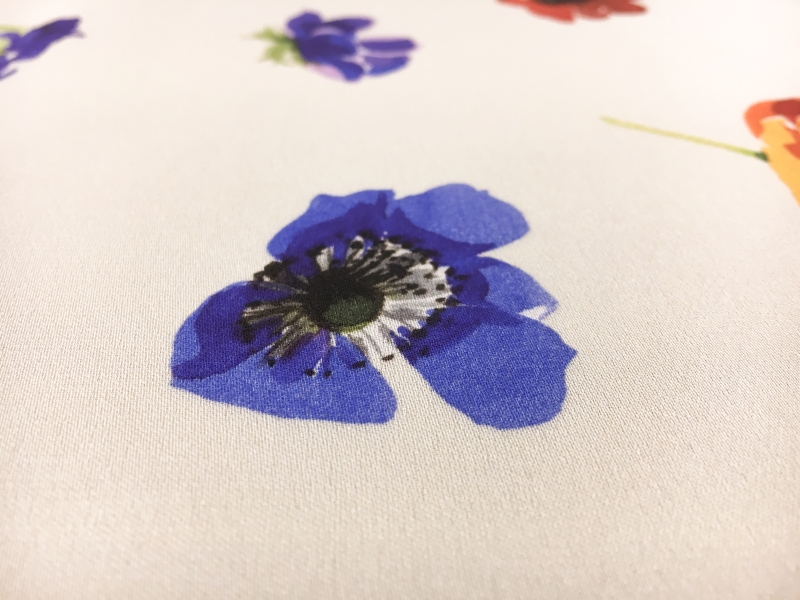 Printed Silk Satin Chiffon with Floral Degradé2