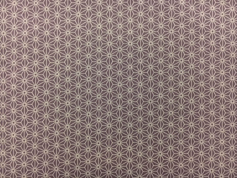 Japanese Cotton Geometric Tessellations Print in Lilac0