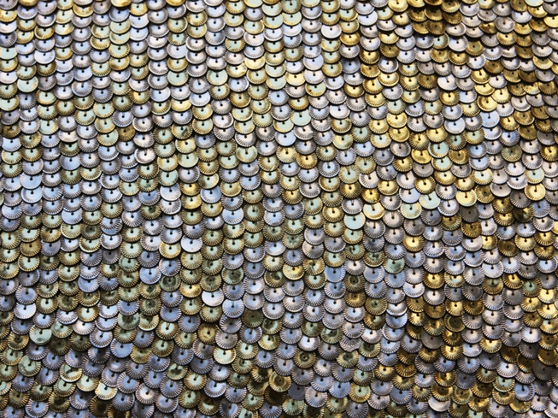 Novelty Paillettes on Silk Chiffon0